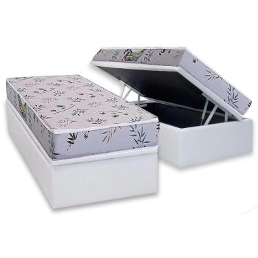 Imagem de Conjunto Box Baú Solteiro: Colchão Espuma Herval D28 St. Louis + Base Crc Linhão White (88x188)