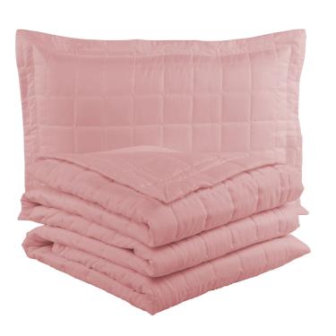 Imagem de Cobre Leito Solteiro Soft Rosé Valle Enxovais 2 peças