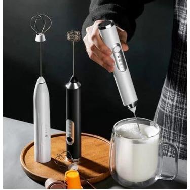 Imagem de Mini Mixer Portátil Misturador de Bebidas Batedor Espumador de Leite USB Recarregável Cozinha Cafe Ovo