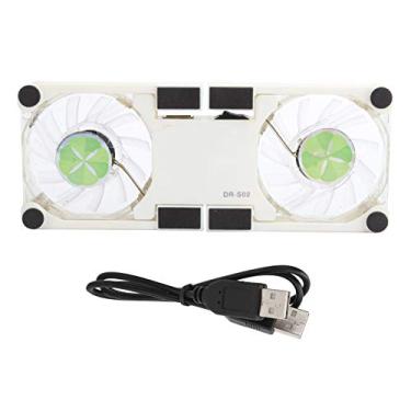 Imagem de Almofada de resfriamento para laptop, suporte de radiador dobrável USB, portátil, com ventiladores e luz LED, adequado para notebooks (branco)