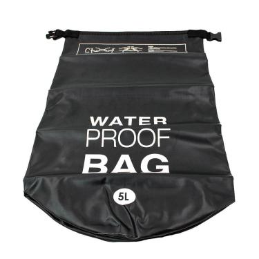 Imagem de Bolsa Mochila Impermeavel Saco Estanque 5 Litros Camping Bag Preto