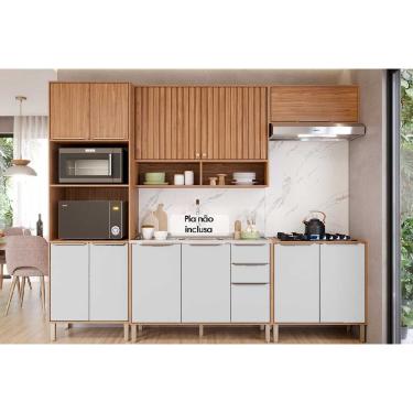 Imagem de Cozinha Modulada MGM 5 Peças Divina C5P177 Cinamomo/Off