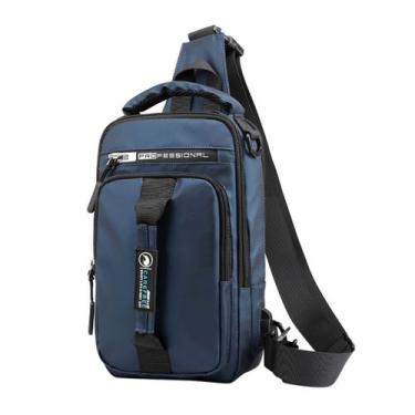 Imagem de Mochila Bag Bolsa Masculina Transversal Ombro Pochete Usb - Bela Impor