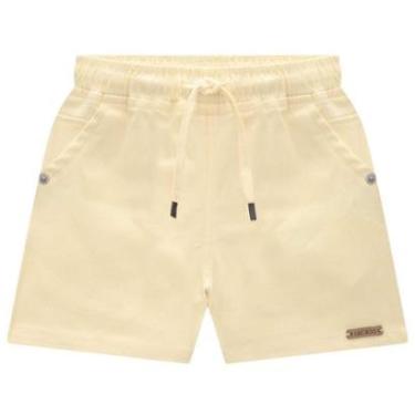 Imagem de Bermuda Infantil em Linho Amarelo Luc.boo-Masculino