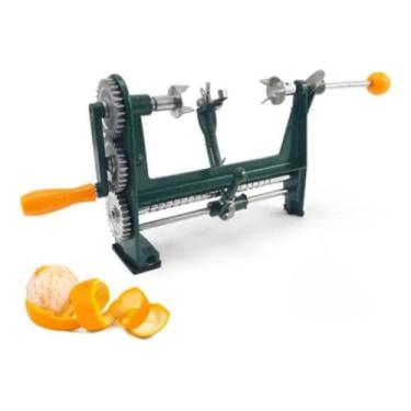 Imagem de Descascador De Laranja Limão Manual Manivela Máquina Prático Verde - B