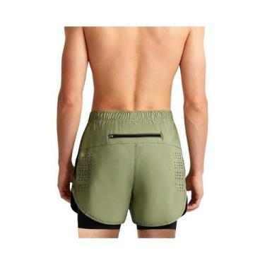 Imagem de Shorts De Treino Masculinos 2 Em 1 De Secagem Rápida Para Corrida E Mu