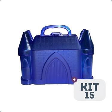 Imagem de Kit 15 Maletinhas Modelo Castelo Caixinha Lembrancinha Festa - NoBrand