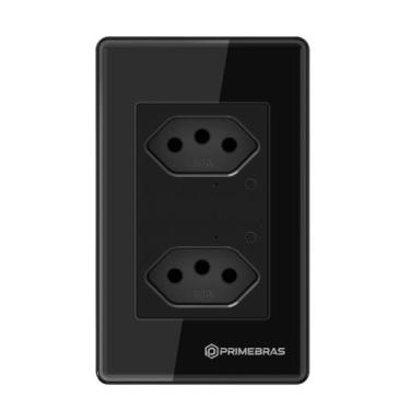 Imagem de Tomada Dupla Inteligente Wi-fi Primebras 2 Canais TP1020 Preto