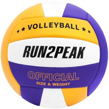 Imagem de Bola juvenil de couro PU de voleibol macio RUN2PEAK tamanho 5