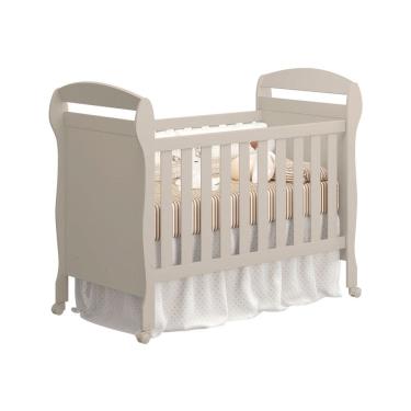Imagem de Berço para Quarto de Bebê 2 em 1 Danny Areia Fosco