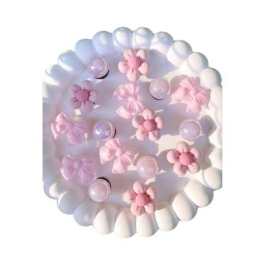 Imagem de Conjunto De 10 Decorações De Sapatos Em Forma De Flor Tridimensionais 