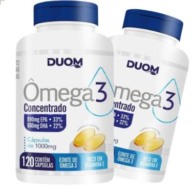 Imagem de Kit 2 Potes Ômega 3 Concentrado 120g 240 Capsulas - Duom