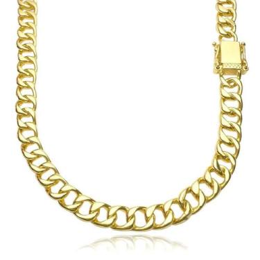 Imagem de Cordão Masculino Grumet de Ouro 18k Cordão Grosso 60 e 70 cm Banhado -