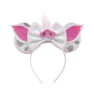 Imagem de Tiara De Orelhas Do Mickey E Da Minnie Com Laços De Lantejoulas, Acess