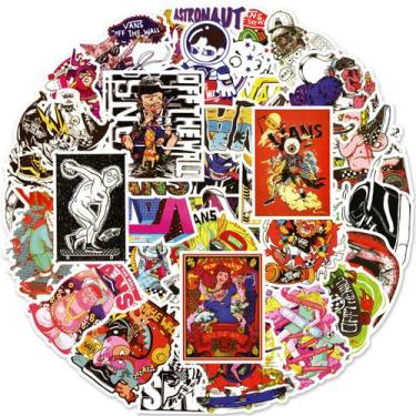 Imagem de Conjunto de adesivos de anime colorido de vinil para garrafa de água -