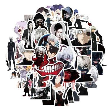 Imagem de Adesivos Tokyo Ghouls Anime, pacote de 50 unidades, 3-8 cm, decorativo