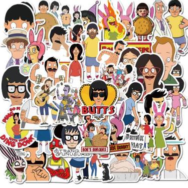 Imagem de Adesivo Bobs Burgers Anime Vinyl Cartoon 50 unidades à prova d'água - 