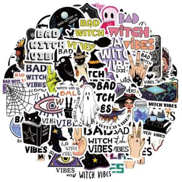 Imagem de Pacote de adesivos Bad Witch Vibes Anime 50 unidades 4-7 cm - yiweisai