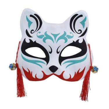 Imagem de Máscara de látex Cos Cat Fox para festa à fantasia de carnaval de Hall