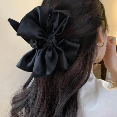 Imagem de Clipe de garra de cabelo Wiwpar, laço de chiffon grande para mulheres,