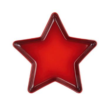 Imagem de BANDEJA DE SERVIR LE CREUSET ESTRELA 36CM EM CERÂMICA VERMELHO 80612360600007