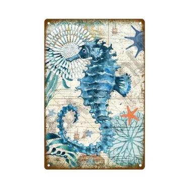 Imagem de Placa De Metal Decorativa De Parede Para Praia, Verão, Bar De Praia, C