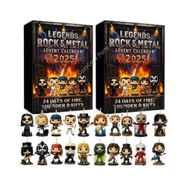 Imagem de Calendário Do Advento Rock Metal 2D Em Acrílico Plano Com Personagens 