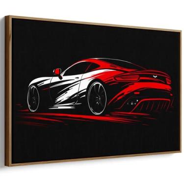 Imagem de Quadro decorativo Carro Esportivo Acelerando no Horizonte Noturno - Ar