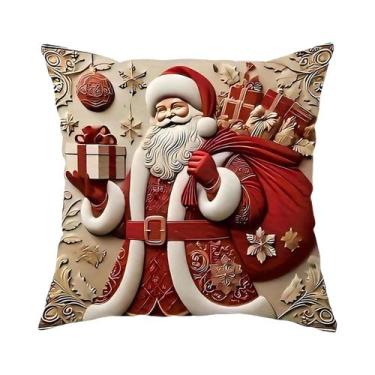 Imagem de Capa De Almofada Do Papai Noel Para O Natal 2025, Decoração De Festa D