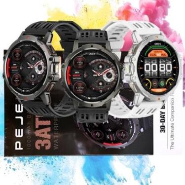 Imagem de Smart Watch Relogio ZW15 Bateria Longa Duração Tatico Esportivo 3 ATM Lanterna Android...