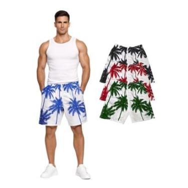 Imagem de Kit 3 Bermuda Tactel Estampada Masculina Com Cores Sortidas-Masculino