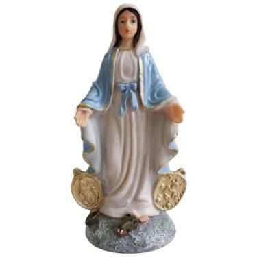 Imagem de Imagem de Nossa Senhora das Graças em Resina 14 cm - Lojinha Uai