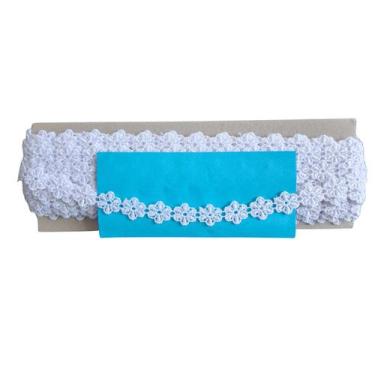 Imagem de Renda Média Guipir Flor YL323 Branco 4 Metros Larg 1,3cm - DEMAVI