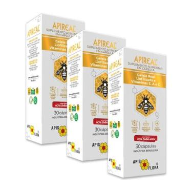 Imagem de APIREAL Geleia Real Liofilizada com Vitaminas E, A e C 30 Cápsulas Api