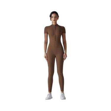Imagem de Macacão De Yoga Feminino De Secagem Rápida E Respirável, Ajuste Justo,