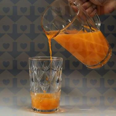 Imagem de Copos Diamante 370 ML E Jarra 1 L Vidros Resistentes 7 Peças - PRATICA