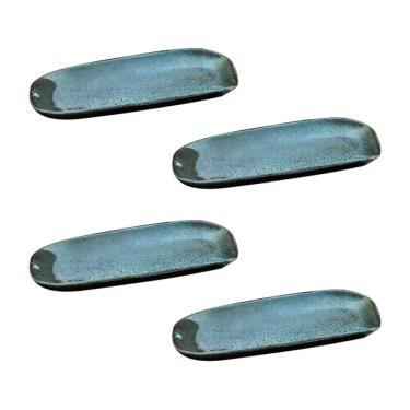 Imagem de Conjunto de Travessas Ovais Rasas Porto Brasil Orgânico Night Sky 16,5x8cm - 4 Peças