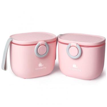 Imagem de Dispenser Fórmula Bebê Termichy Rosa Portátil com Alça e Colher 250g 2un