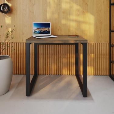 Imagem de Mesa Operacional 80x60x75cm Yon - Nogueira-est.preta Nogueira-est.preta