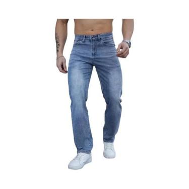 Imagem de Calças Jeans Masculinas De Verão Com Cintura Elástica E Bordado, Estil