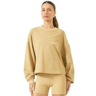 Imagem de Moletom Colcci Loose Com Detalhe Bordado Bege Flavo Feminino-Feminino