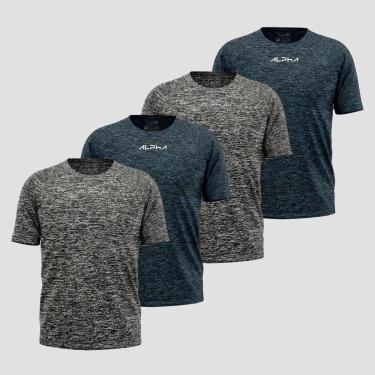 Imagem de Kit 4 Camisetas Dry Alpha Co Masculina-Masculino