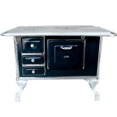 Imagem de Fogão a Lenha Maestro Número 2 Saída Direita Chapa Ferro Fundido, PRET