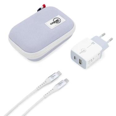 Imagem de Kit Viagem USB-C 30W para iPhone 15, iPad e Macbook Air, Originais iPl