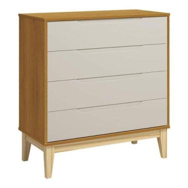 Imagem de Cômoda Gaveteiro Classic Elfe Areia Acetinado Savana Natural - Reller 