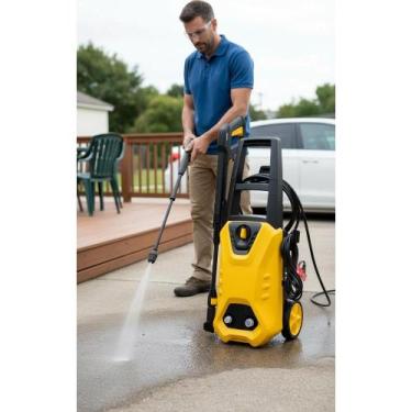 Imagem de Lavadora Alta Pressão 1800W 220V Amarela Potente 145 Bar - Congratulat