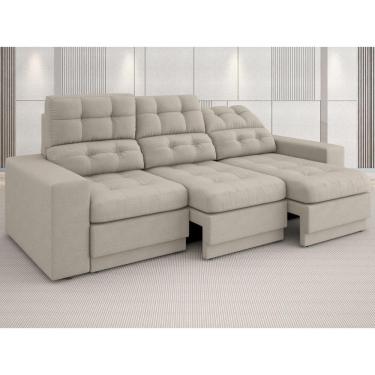 Imagem de Sofá Jobim 2,05m Assento Retrátil e Reclinável Velosuede - NETSOFAS