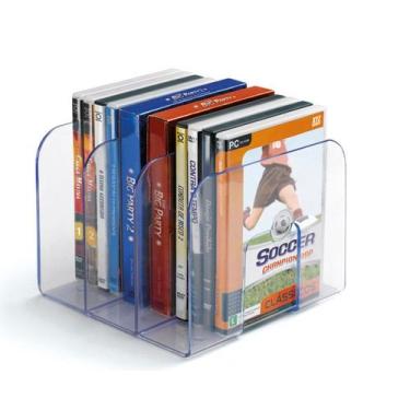 Imagem de Organizador Livros Standard Cristal 3 Divisórias Maxcril Revistas Cade