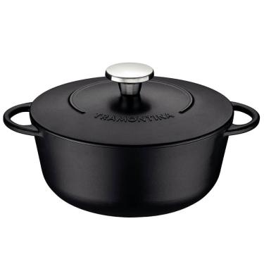 Imagem de Caçarola Tramontina Trento 24cm 4L Ferro Fundido Esmaltado  Rev. Int Ant Starflon Excellent 20805024