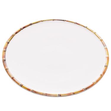 Imagem de Prato Raso Wolff Bambu em Melamina Branco - 27 cm